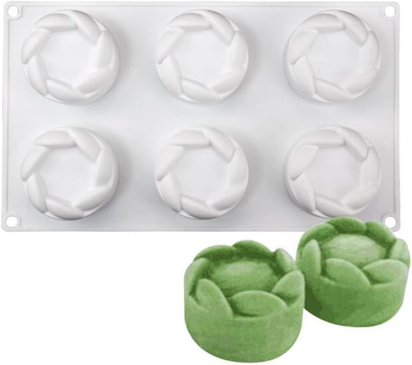 Moule à gâteau en Silicone, 6 Trous Cylindre avec Dentelle Vendos85 - Mathon