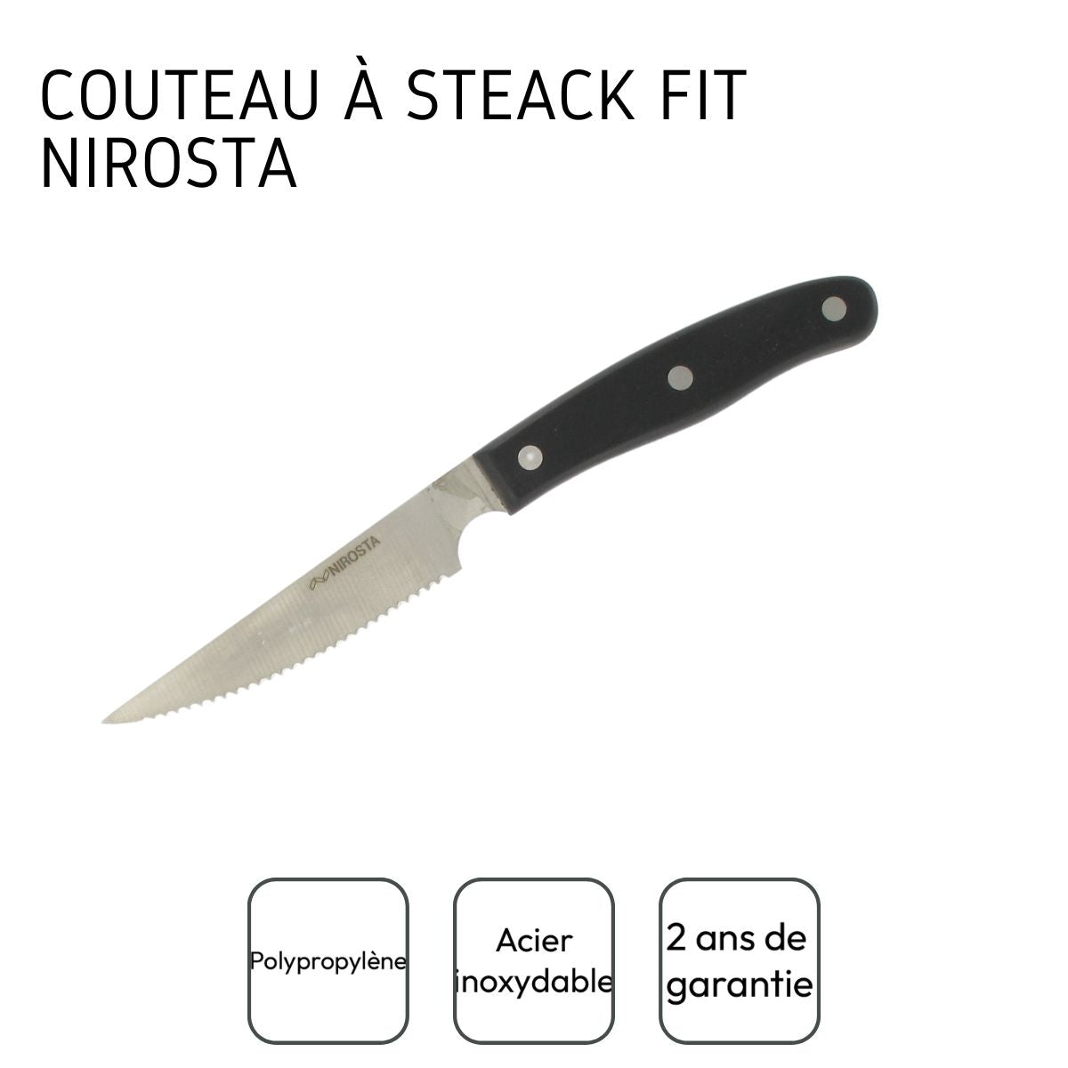 Couteau à steak 22 cm  Fit Nirosta - Mathon - 4