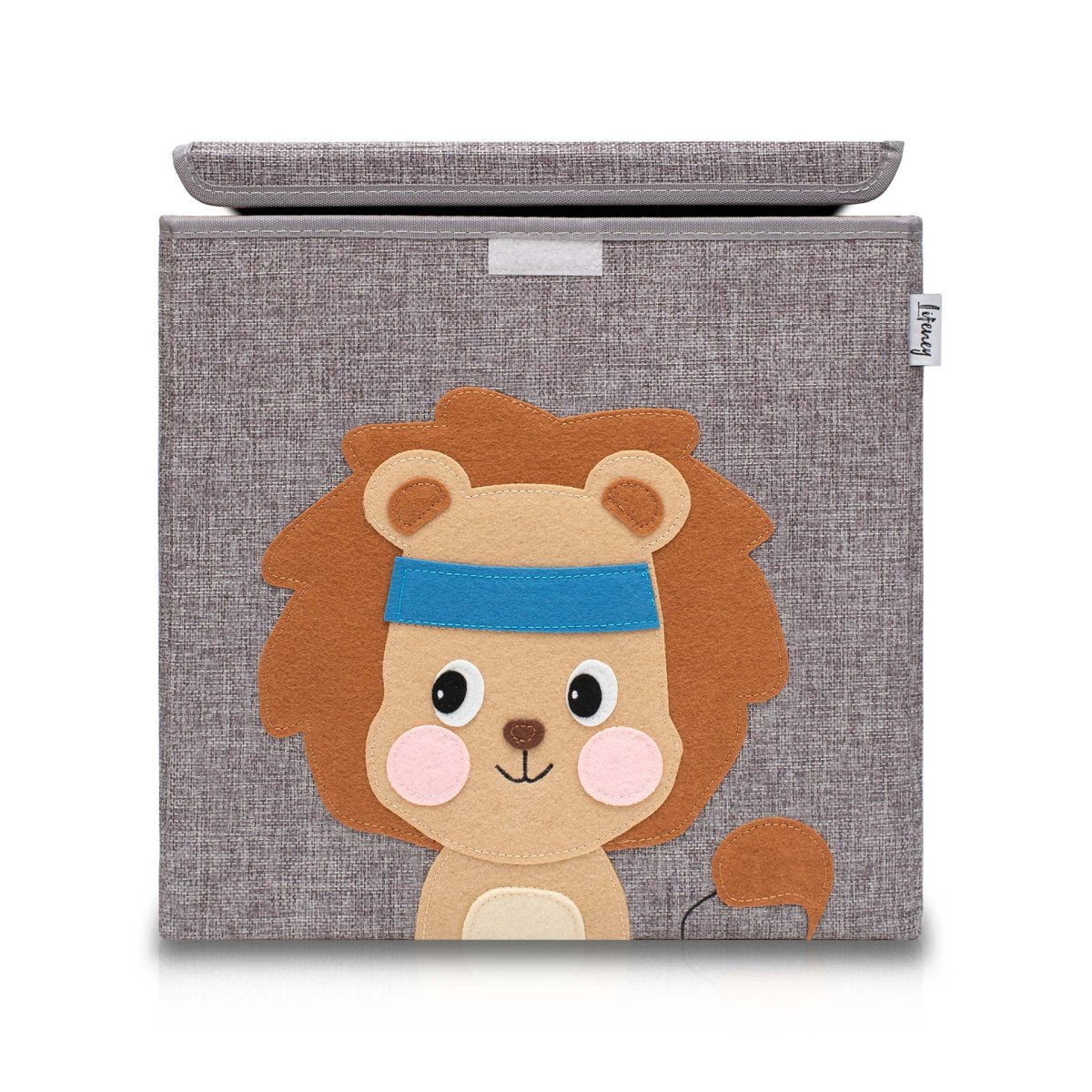 Boîte de rangement en tissu pour enfant "lion" avec couvercle, compatible Ikea Kallax Lifeney Fackelmann - Mathon - 1