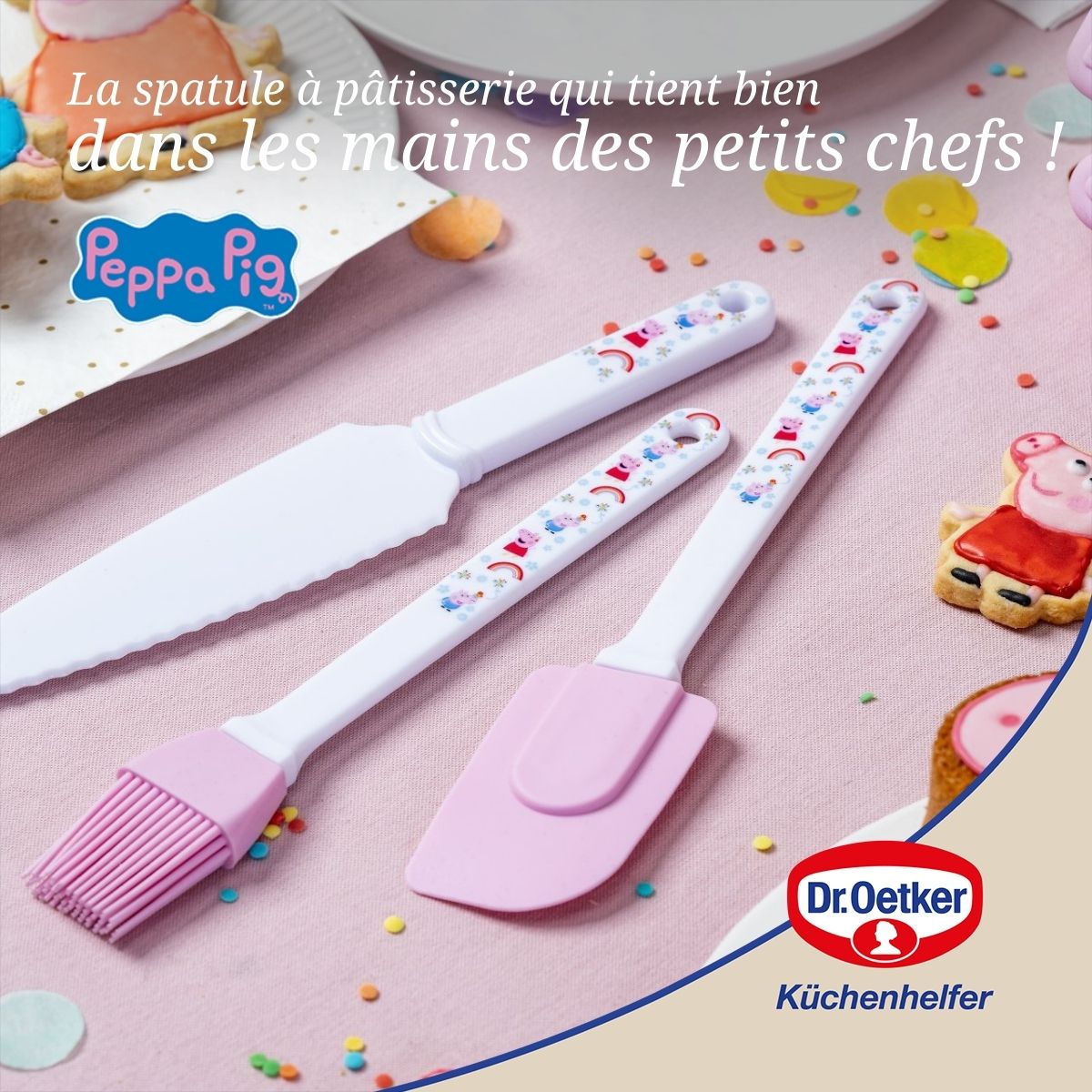 Spatule à pâte en silicone 25 cm Dr. Oetker Peppa Pig Dr. Oetker - Mathon - 2