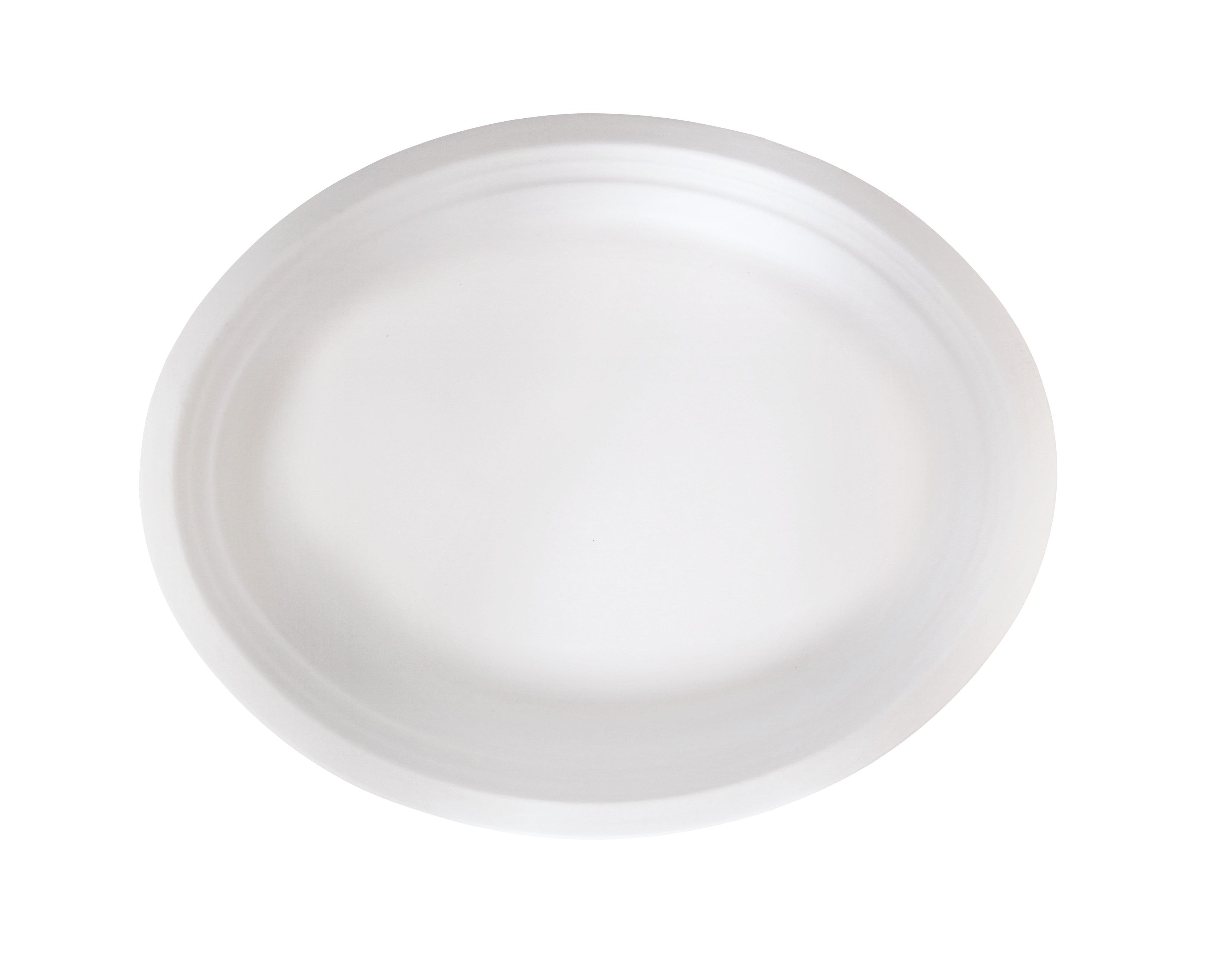 25Pcs - Assiette ovale blanche en pulpe 255x320x25mm FirstPack - Mathon - 1