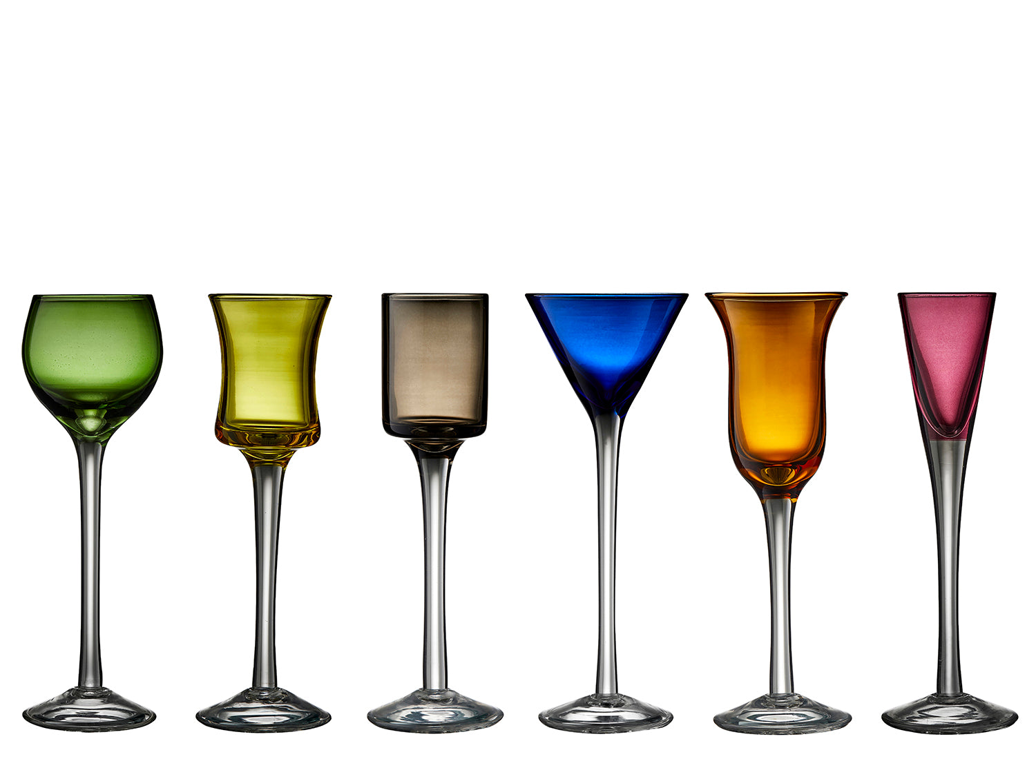 Ensemble de 6 verres à schnapps Couleurs assorties Lyngby Glas - Mathon - 1
