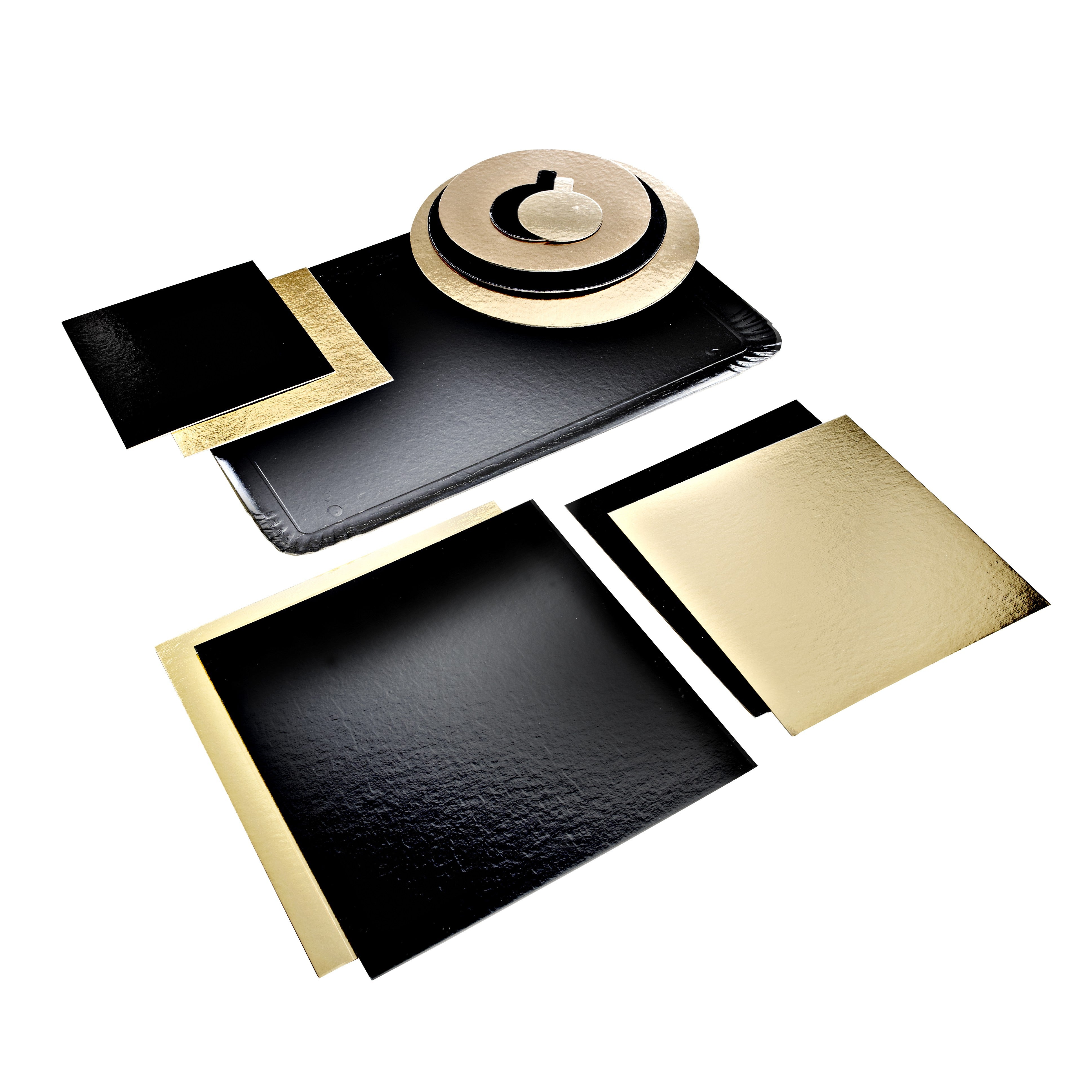 50Pcs - Plaque carton rectangulaire double face or noir  200x300mm FirstPack - Mathon - 2