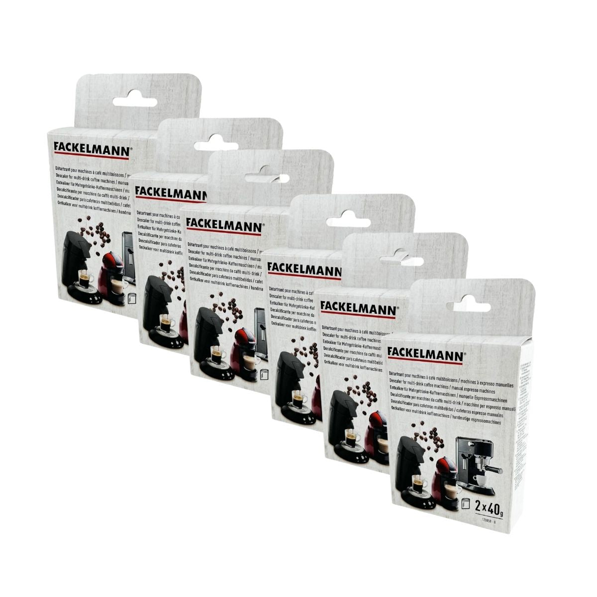 Ensemble de 6 Sachets détartrants pour machines à café  Petit Déjeuner Fackelmann - Mathon