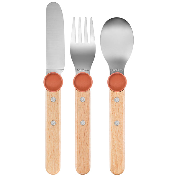 Set de 3 couverts pour enfant Le petit Gourmet Corail Opinel - Mathon - 1