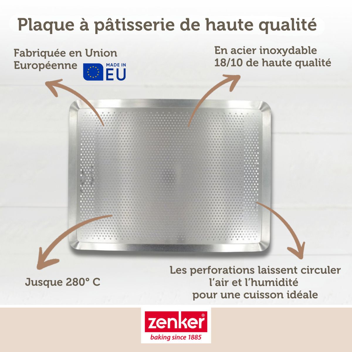 Lot de 2 plaques à pâtisserie perforées en aluminium Zenker Special Cooking Zenker - Mathon - 7