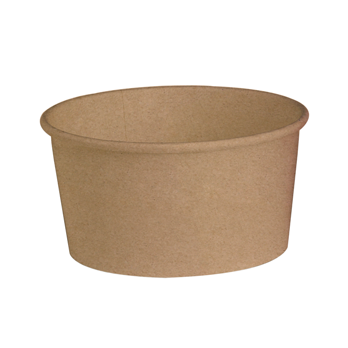 Saladier rond en carton kraft "Buckaty" 1200 ml Diam: 15 cm 15 x 12,5 x 10 cm - 45 unités FirstPack - Mathon