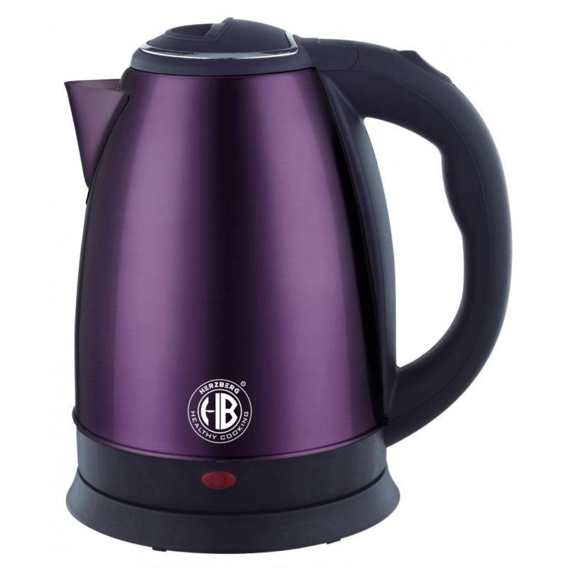 Bouilloire électrique 1.8L inox sans fil Violet Herzberg  HG5011-PUR Herzberg - Mathon - 1