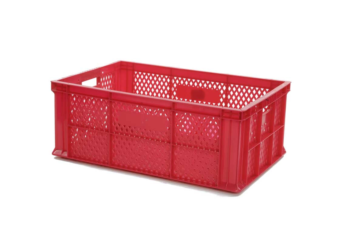 Bac EUROBOX Ajouré - 600X400XH220- Rouge - Matériel CHR Pro - Mathon