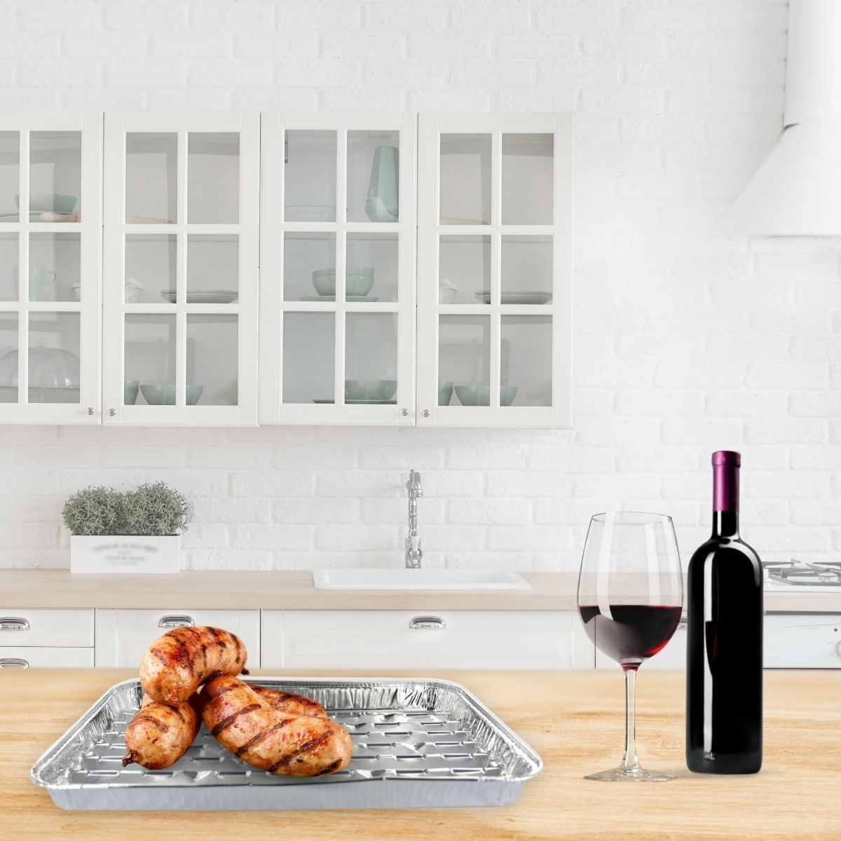 Lot de 20 barquettes en aluminium 34 x 23 cm Fackelmann - Mathon - 2