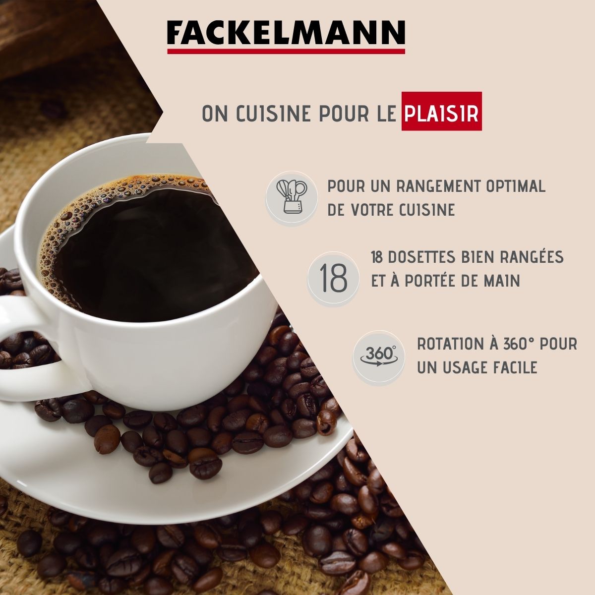 Porte capsule Dolce Gusto rotatif  Petit Déjeuner Fackelmann - Mathon - 4