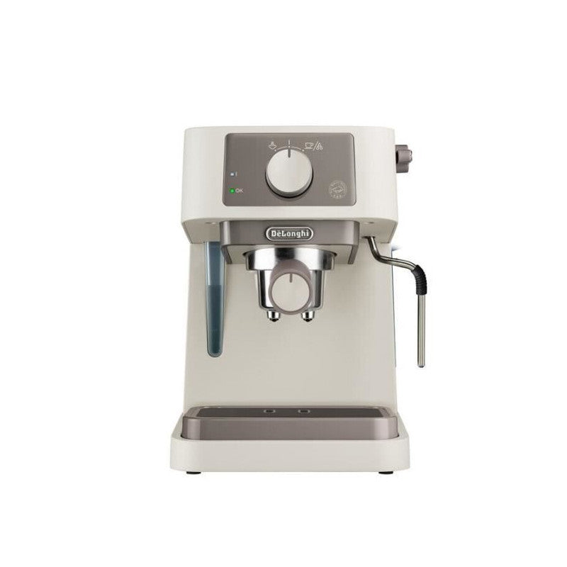 Machine A Expresso -   - Stilosa Ec235.cr - Solo Pompe - Bouilloire Inox - Compatible Ese - Buse Vapeur - Finition Creme Delonghi - Mathon - 1
