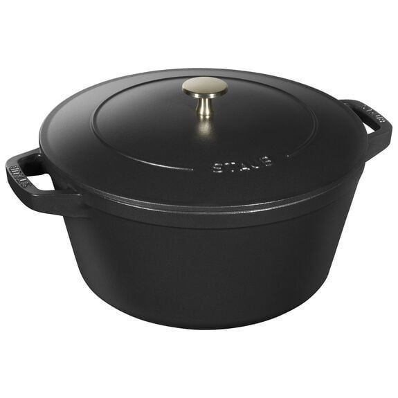 Set empilable de 4 pièces en Fonte, Rond, Ø 24 cm, Noir Staub - Mathon - 3
