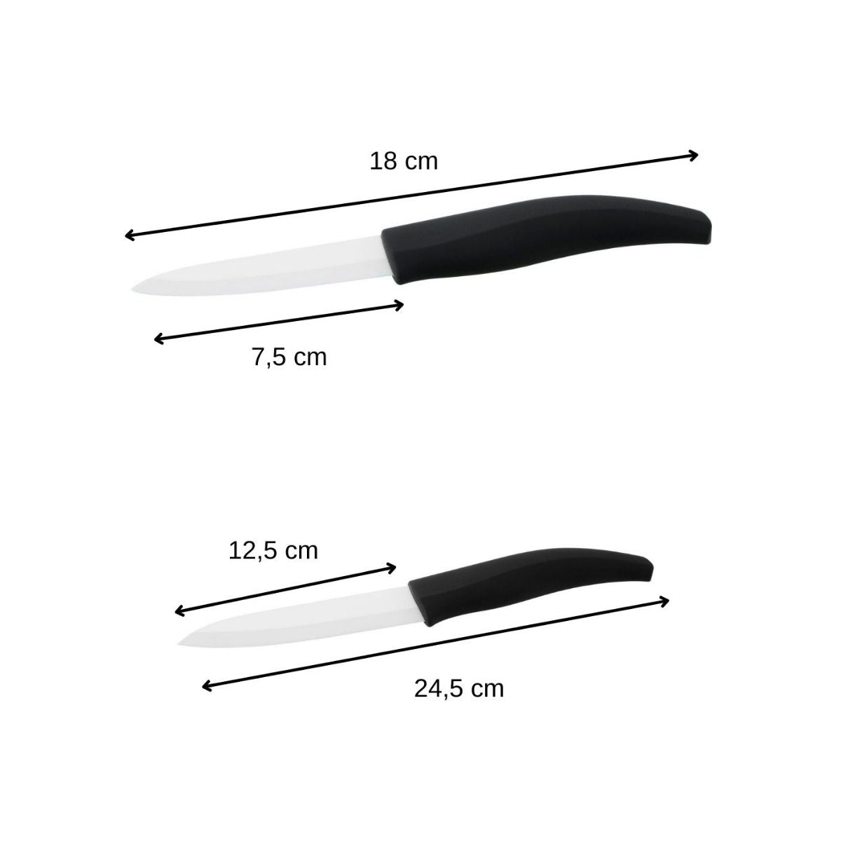 Set de 2 couteaux de cuisine lame en céramique 18 et 24 cm Nirosta - Mathon - 3