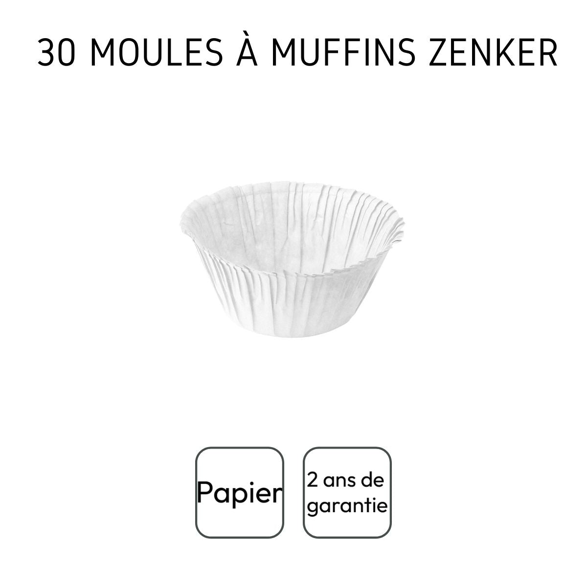 Lot de 30 moules à muffins en papier 5 cm Zenker Smart Pastry Zenker - Mathon - 4