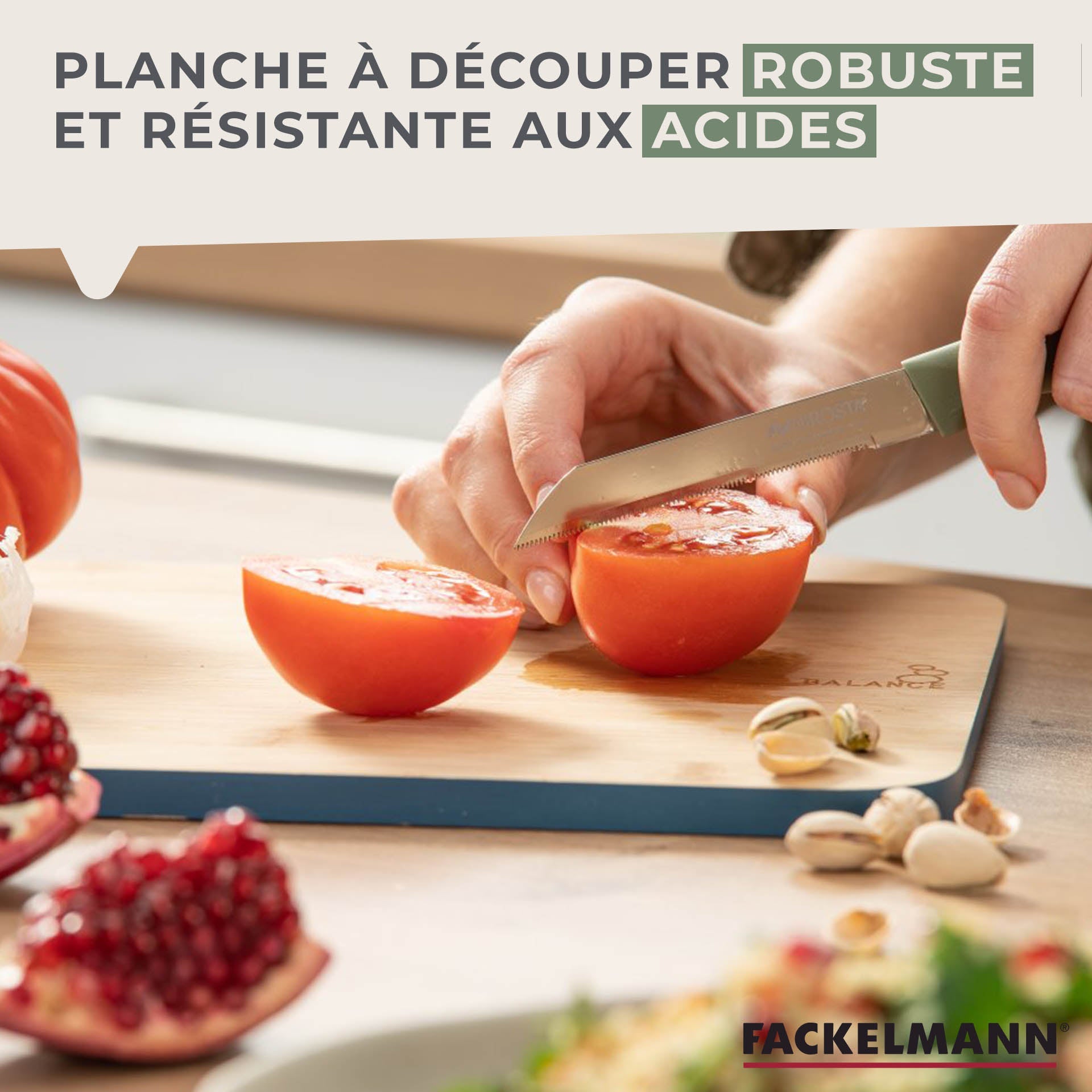 Planche à découper en bambou 30 x 23 cm  Balance Fackelmann - Mathon - 5