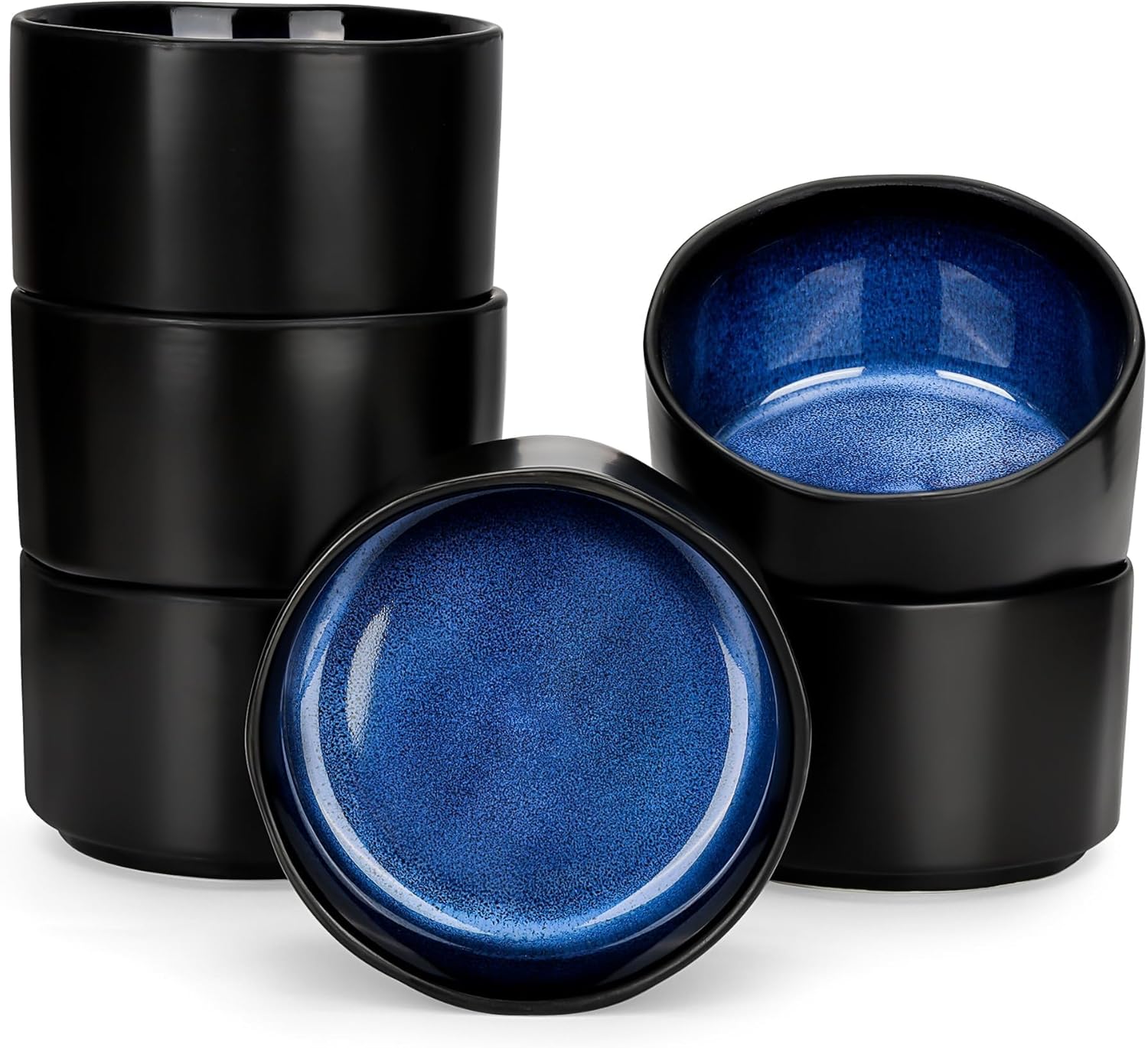 Bol en céramique noir et bleu 500 ml Vendos85 - Mathon