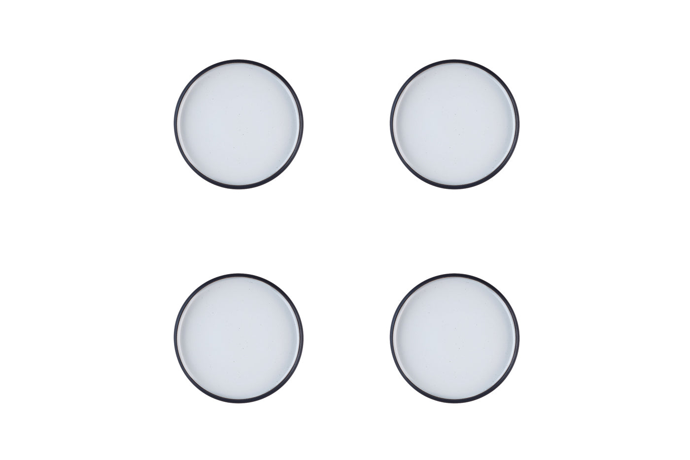 Lot de 4 assiettes à pain en grès noir D15.5 Björn - Mathon - 1