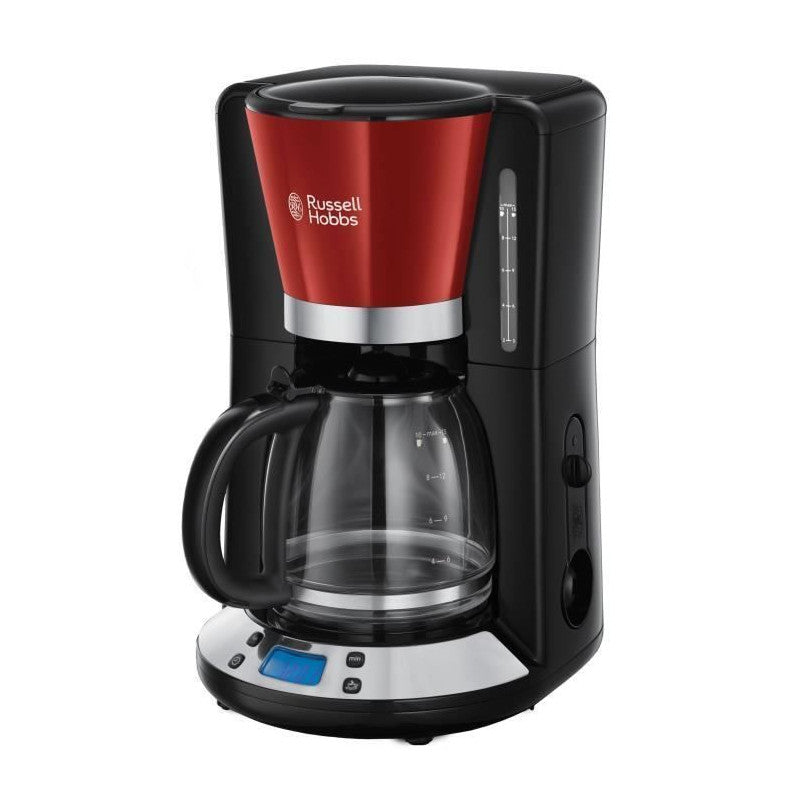 24031-56 Cafetiere Filtre Programmable Colours Plus 24h, Digital, Maintien Au Chaud - Rouge Russell Hobbs - Mathon - 1