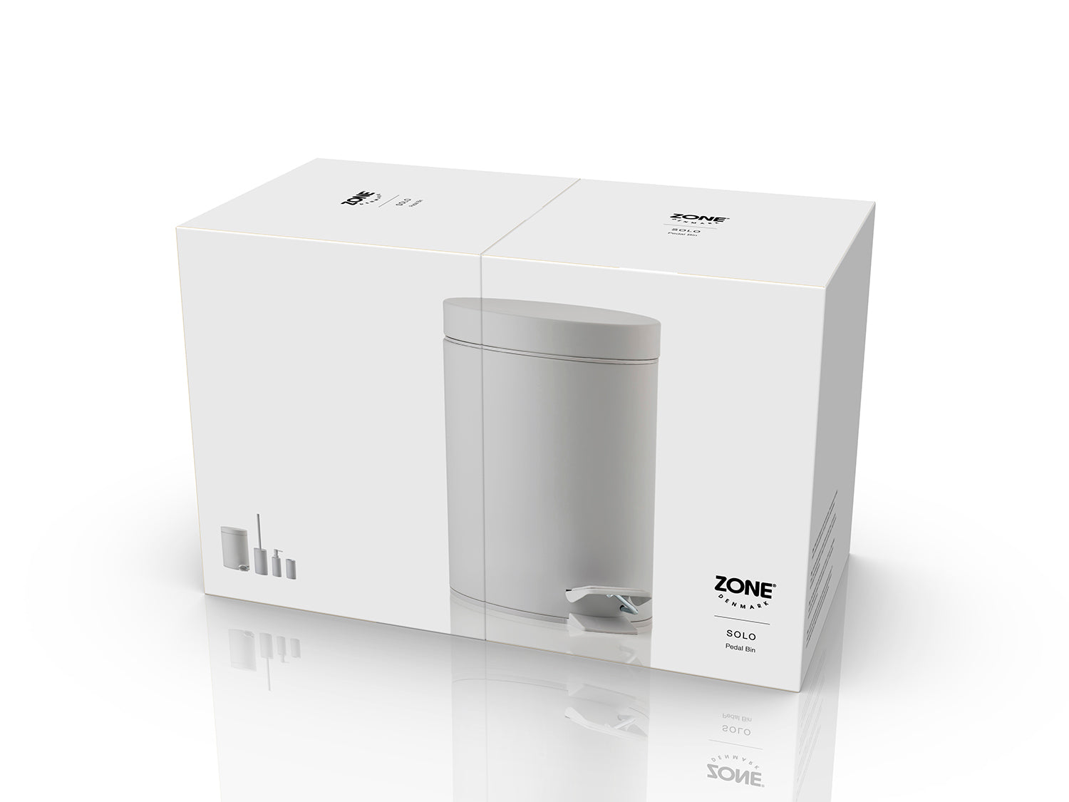 Poubelle à pédale Solo en Acier 18/8 Gris clair Zone Denmark - Mathon - 5