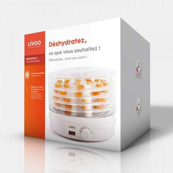 Déshydrateur - Livoo - Dom202 - 5 Plateaux De Dessiccation - Thermosta Livoo - Mathon - 4