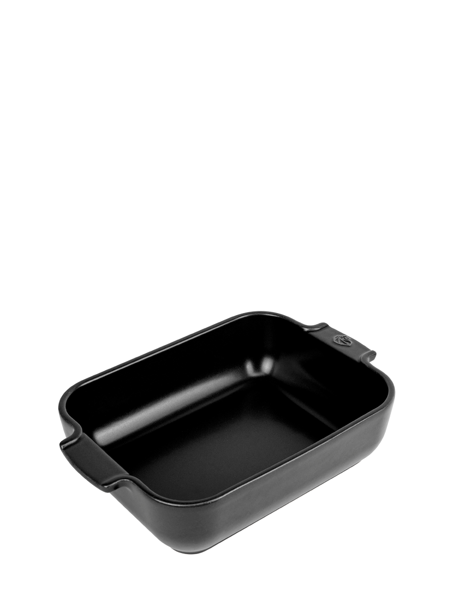 Appolia Plat four céramique rectangle noir satin 25 cm - 10in Peugeot - Mathon - 1