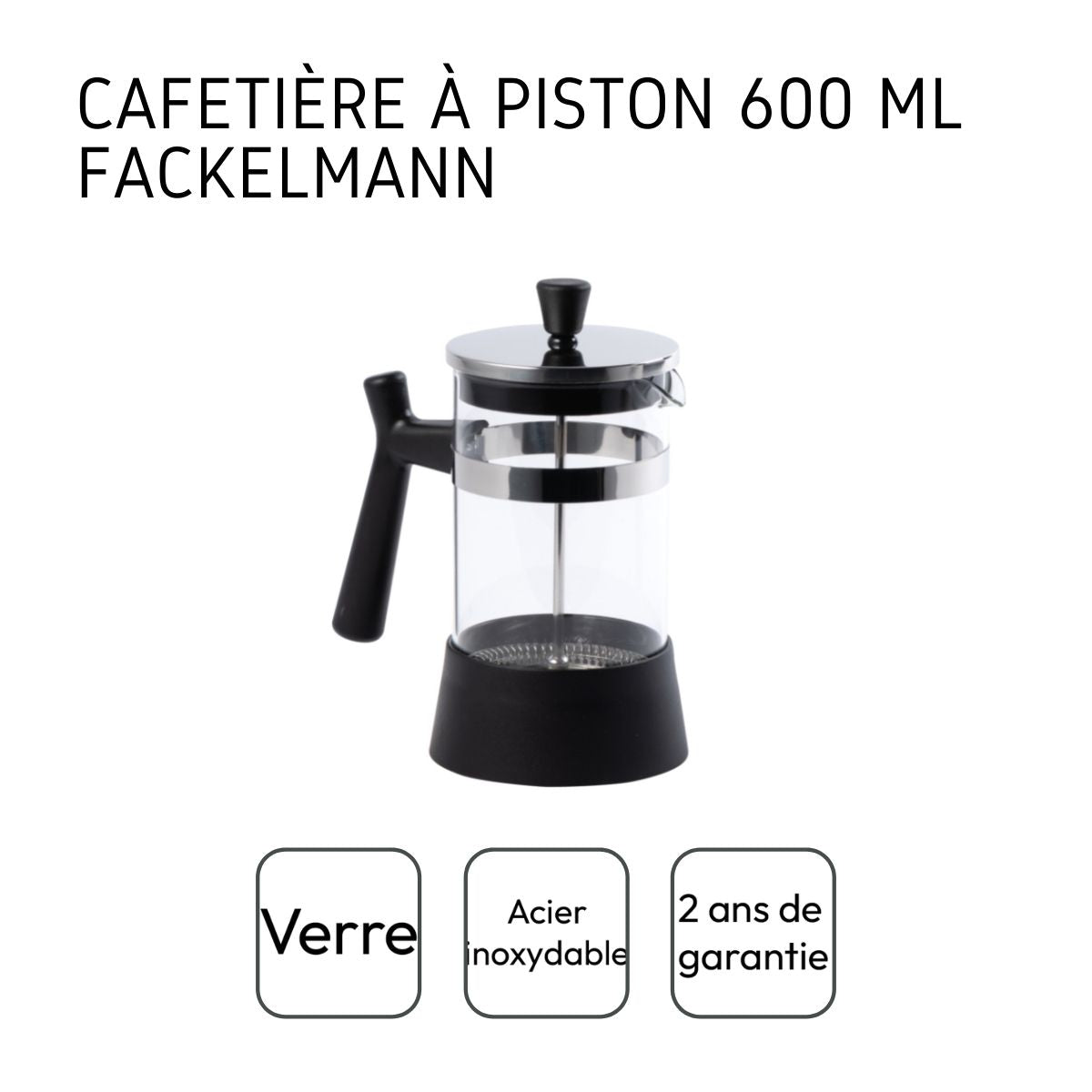 Cafetière à piston 600 ml Fackelmann - Mathon - 4