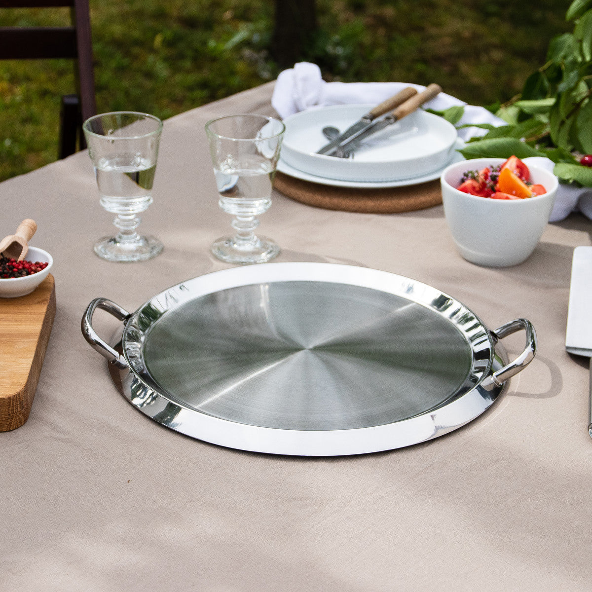 Gril Plancha inox avec anses fixes 34cm Cristel - Mathon - 4