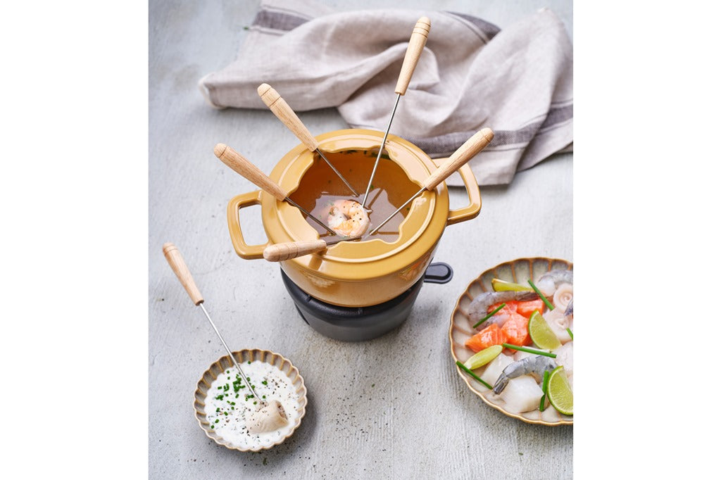 Service à Fondue en fonte, FONTESTIC, Amber Gold, 6 personnes Cosy & Trendy - Mathon - 2