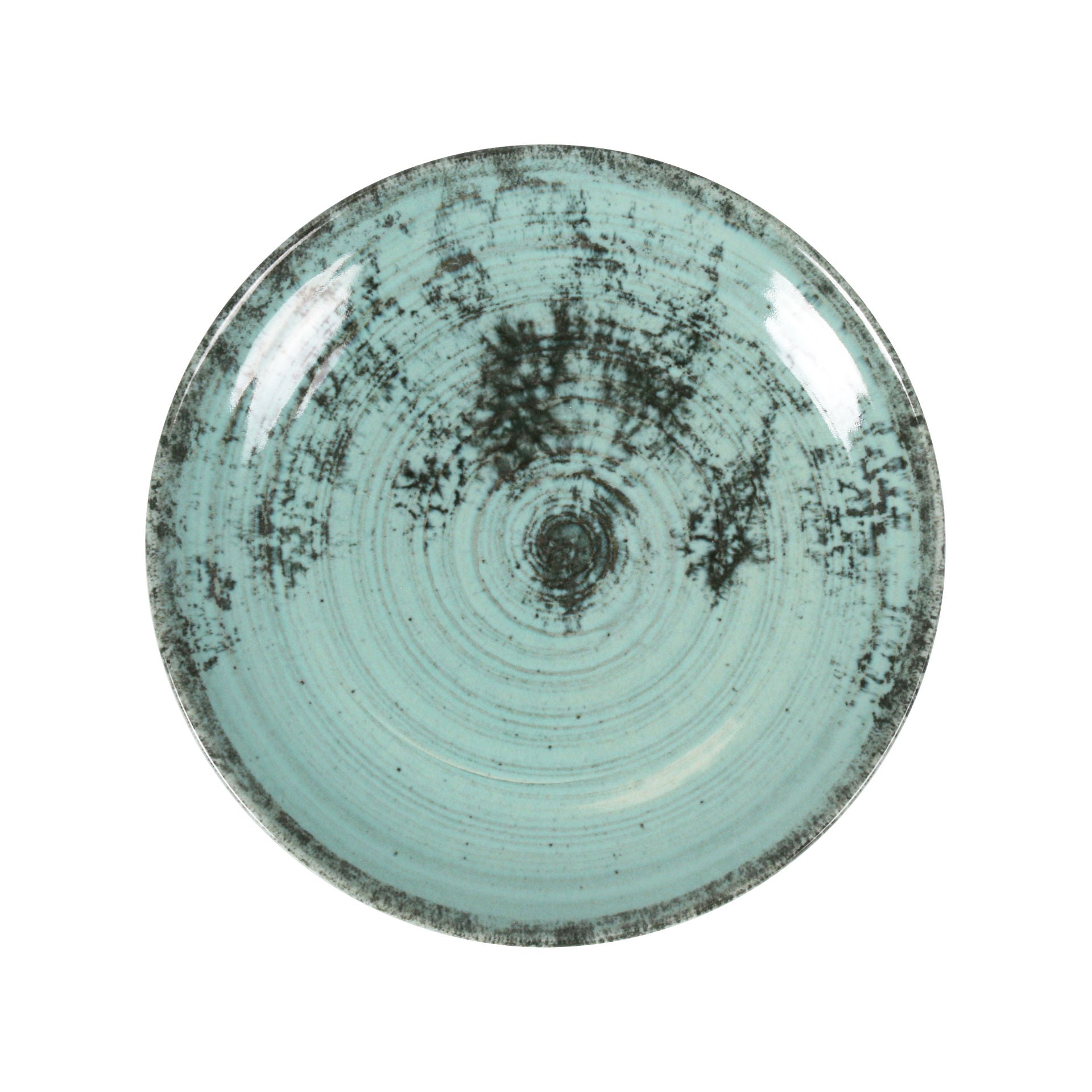 6 assiettes à dessert 20cm Aspe Turquoise La Mediterranea - Mathon - 1