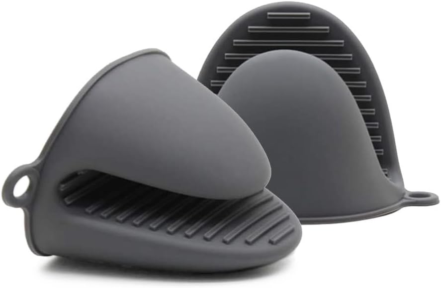 Gants de cuisine en silicone antidérapants gris Vendos85 - Mathon