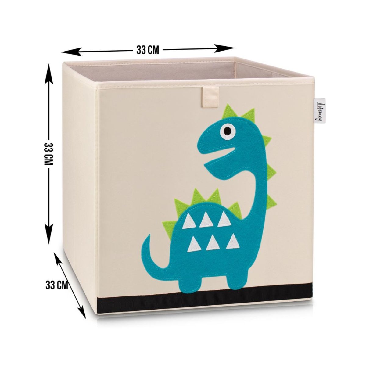 Boîte de rangement en tissu pour enfant "dinosaure diplodocus", compatible Ikea Kallax Lifeney Fackelmann - Mathon - 3
