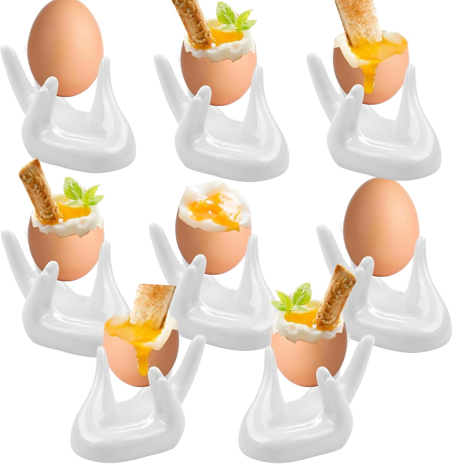 Lot de 8 coquetiers en céramique pour petit-déjeuner Vendos85 - Mathon