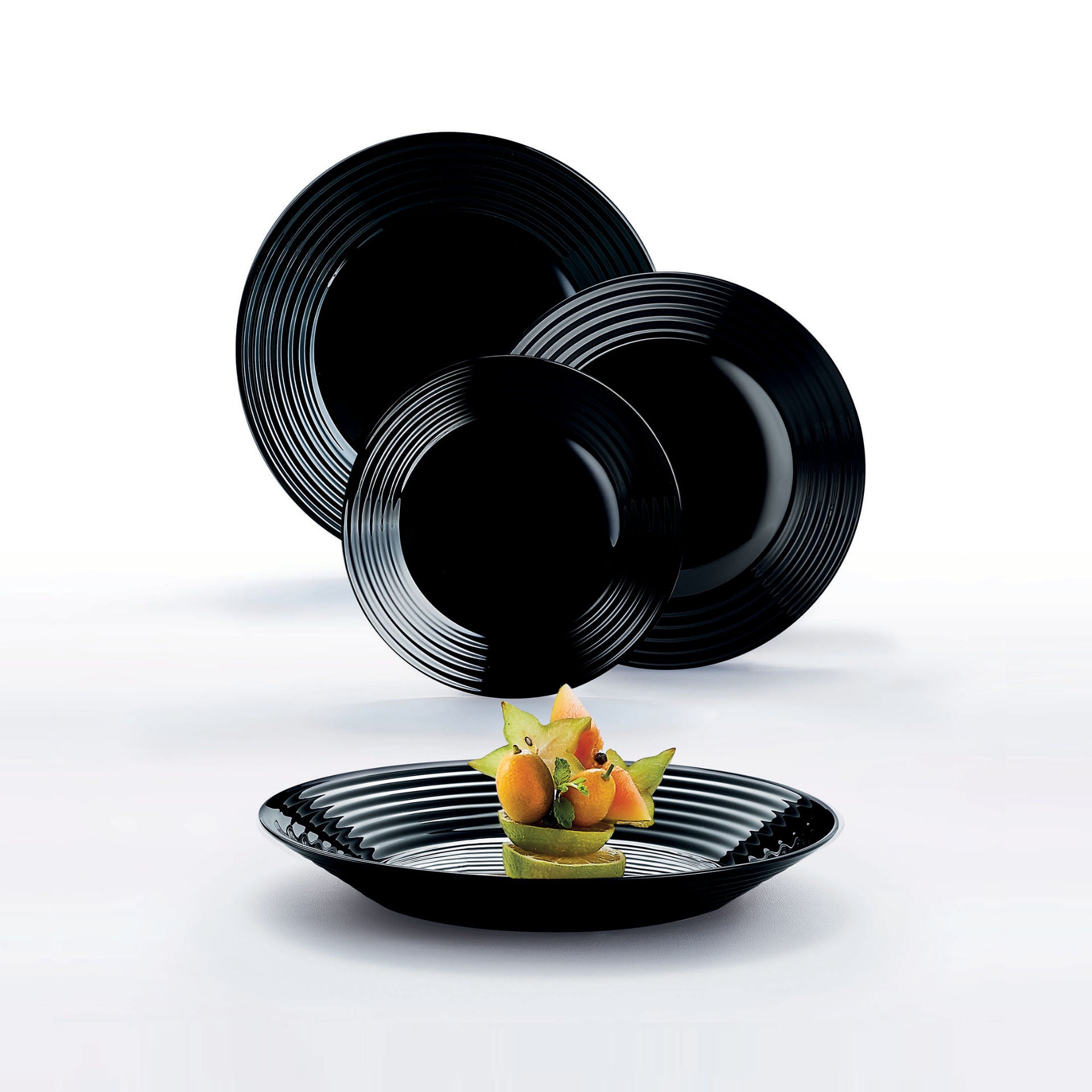 Service de table 18 pièces Harena Black Luminarc - Mathon - 1