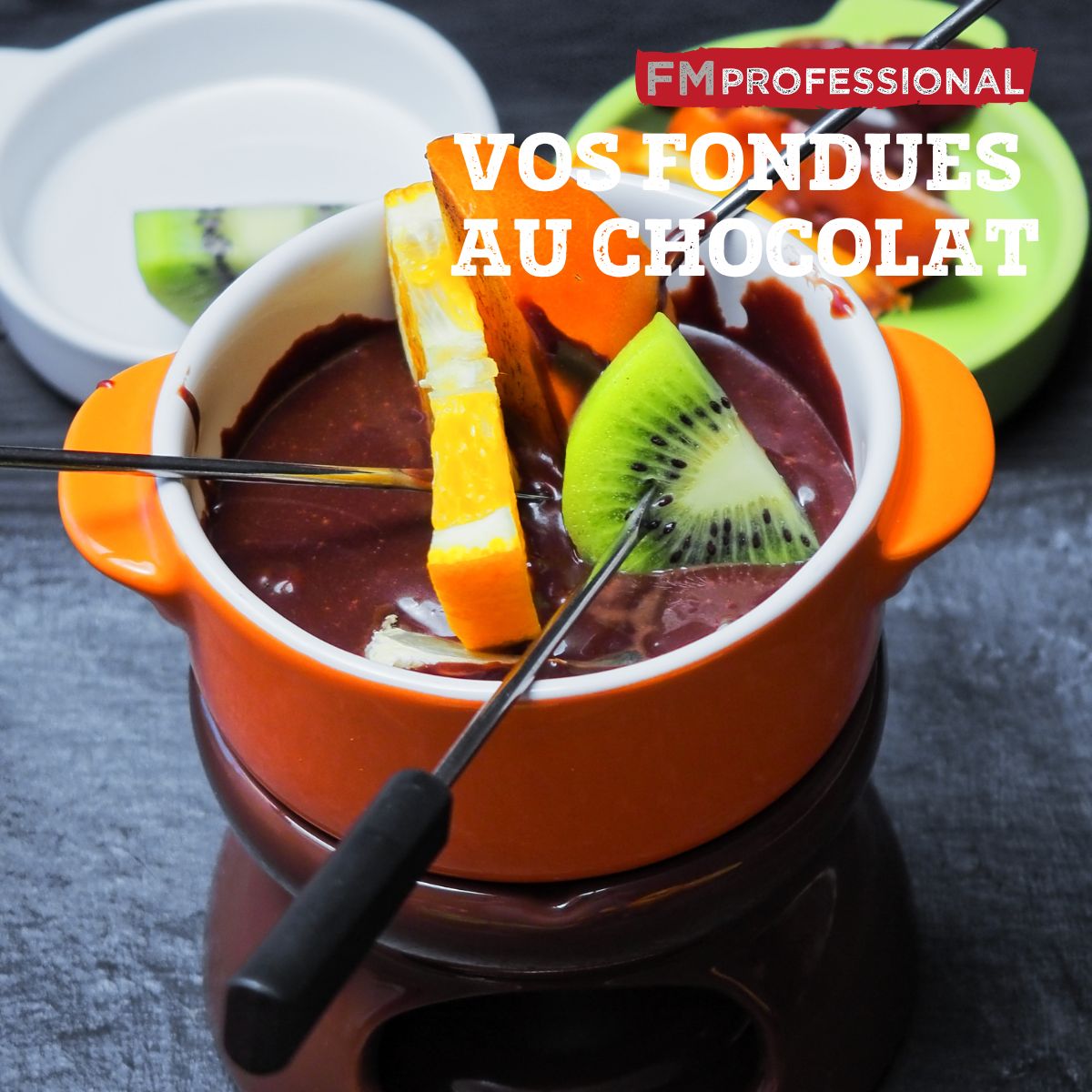 Ensemble de 2 Brûleurs alcool fondue savoyarde FM Professional - Mathon - 5