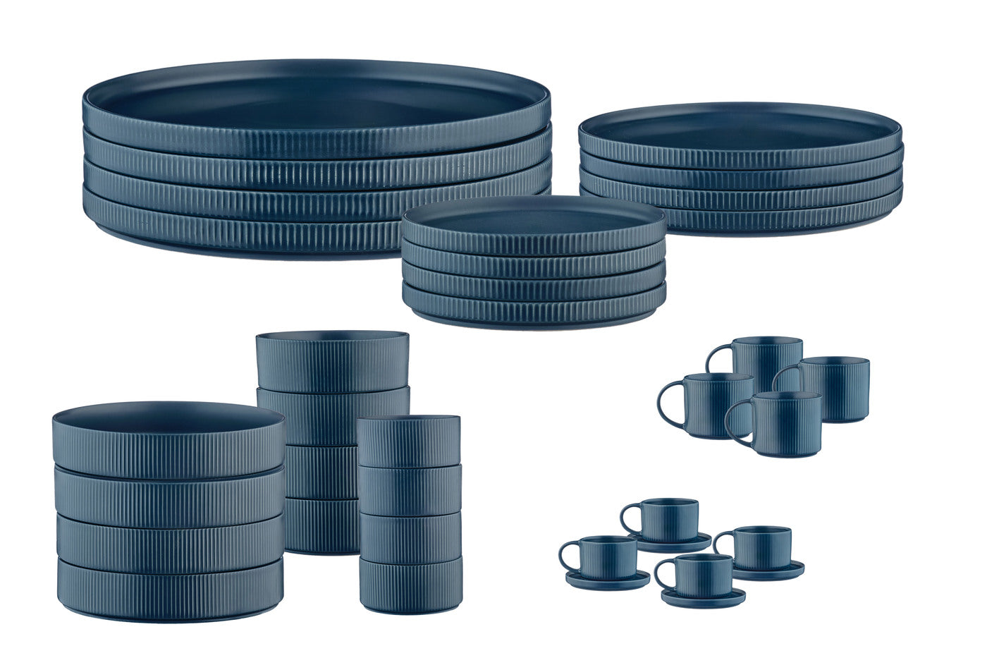 Lot de 36 set complet en grès bleu D Björn - Mathon - 3