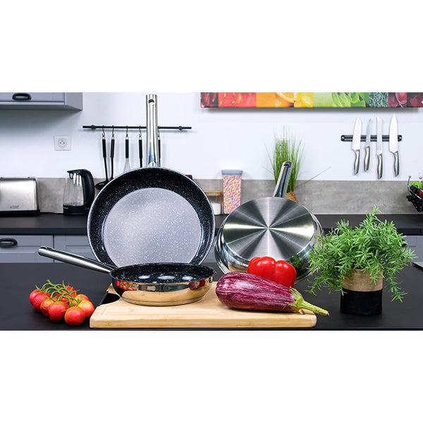 Poêle inox avec revêtement céramique 28 cm Kitchenpro - Mathon - 4