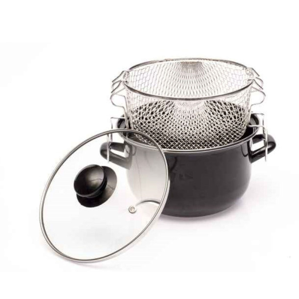 Friteuse émail noir 20 cm Baumalu - Mathon - 2