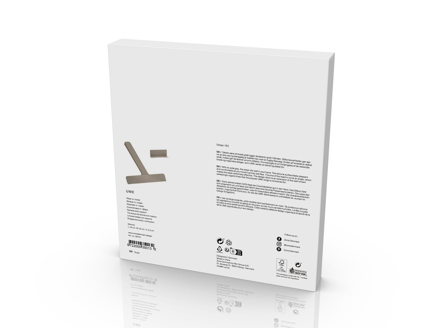 Raclette-vitre Ume en Silicone Taupe Zone Denmark - Mathon - 3