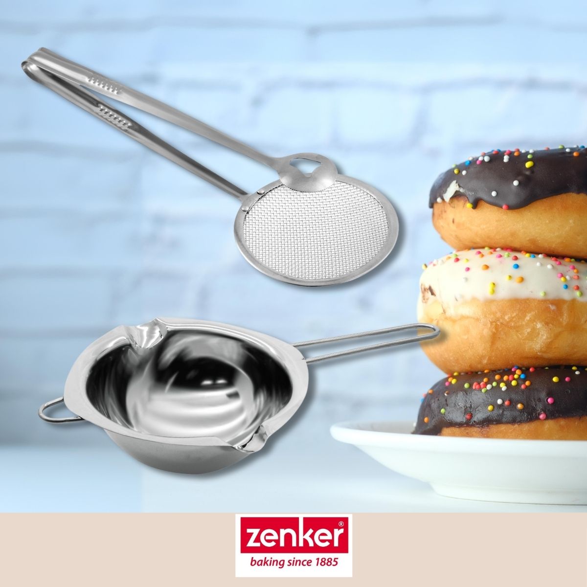 Service à bain marie et pince à friture pour beignets Zenker Smart Pastry Zenker - Mathon - 2