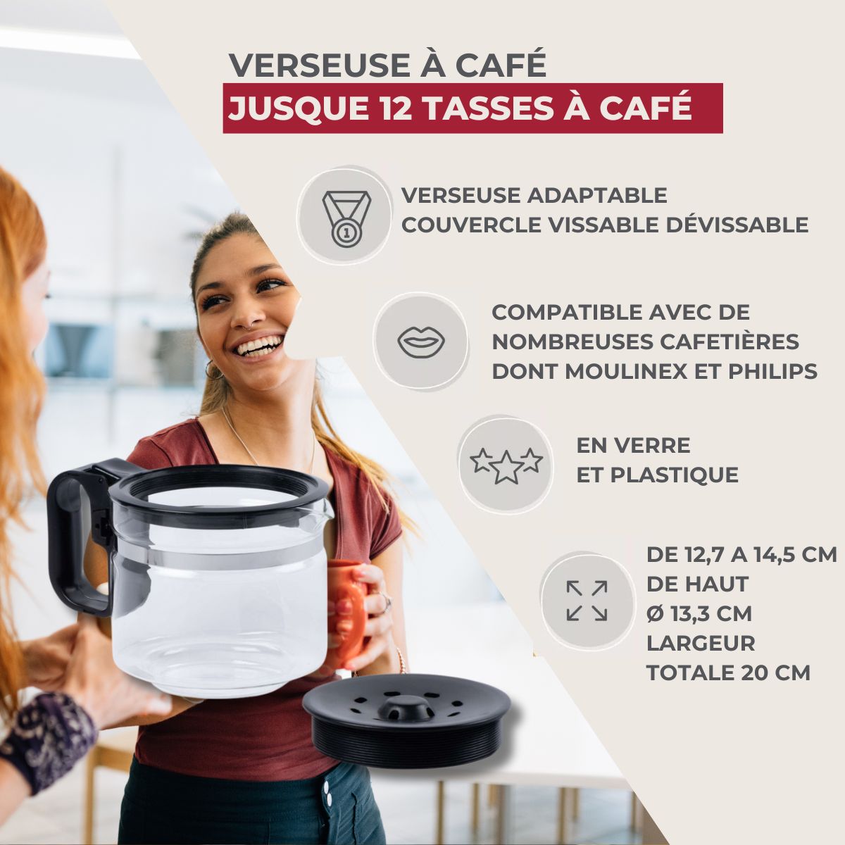 Verseuse adaptable pour cafetière American Tradition  Basic Fackelmann - Mathon - 3