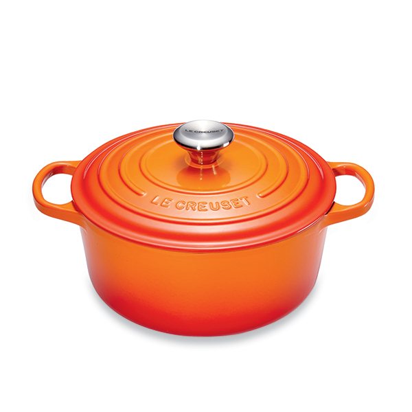 Cocotte fonte rond  20 cm volcanique Le Creuset - Mathon - 1