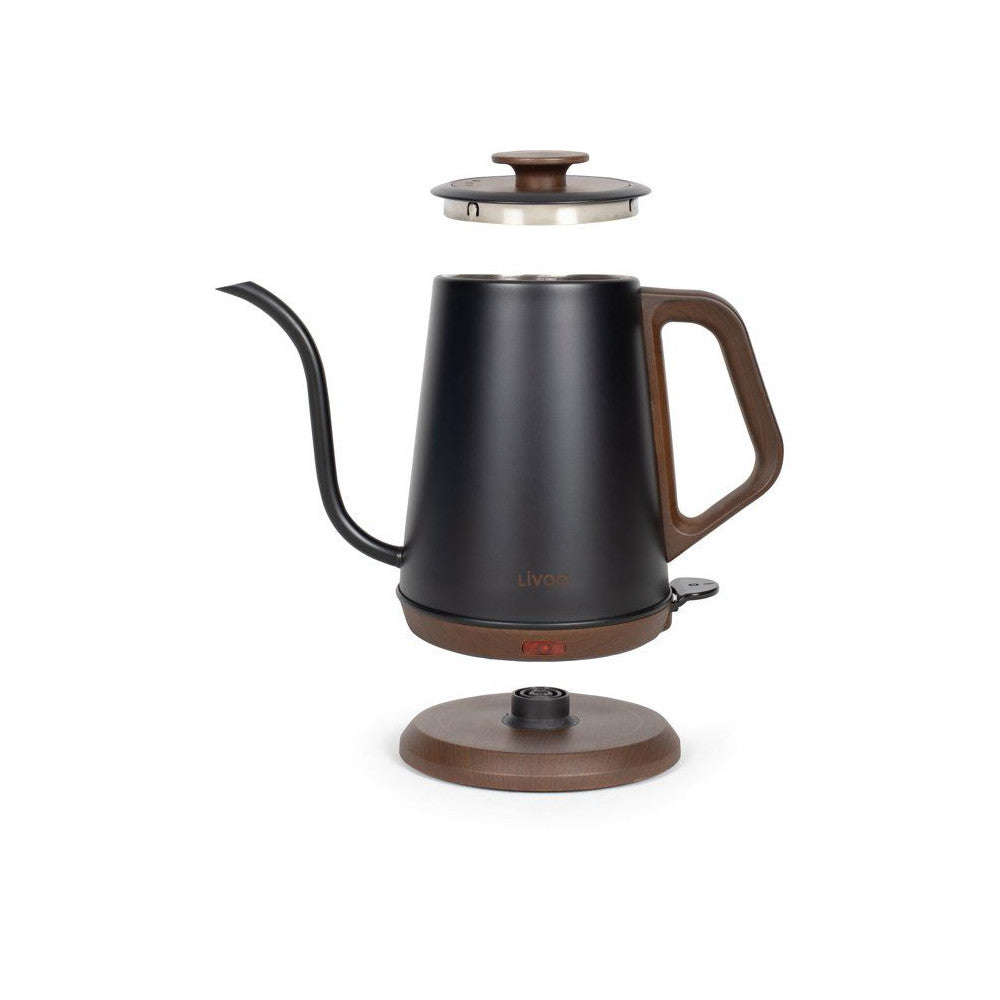 Bouilloire Col De Cygne - Livoo - Dod206 - 1360 W -1 L - Socle 360° - Noir / Marron Livoo - Mathon - 4