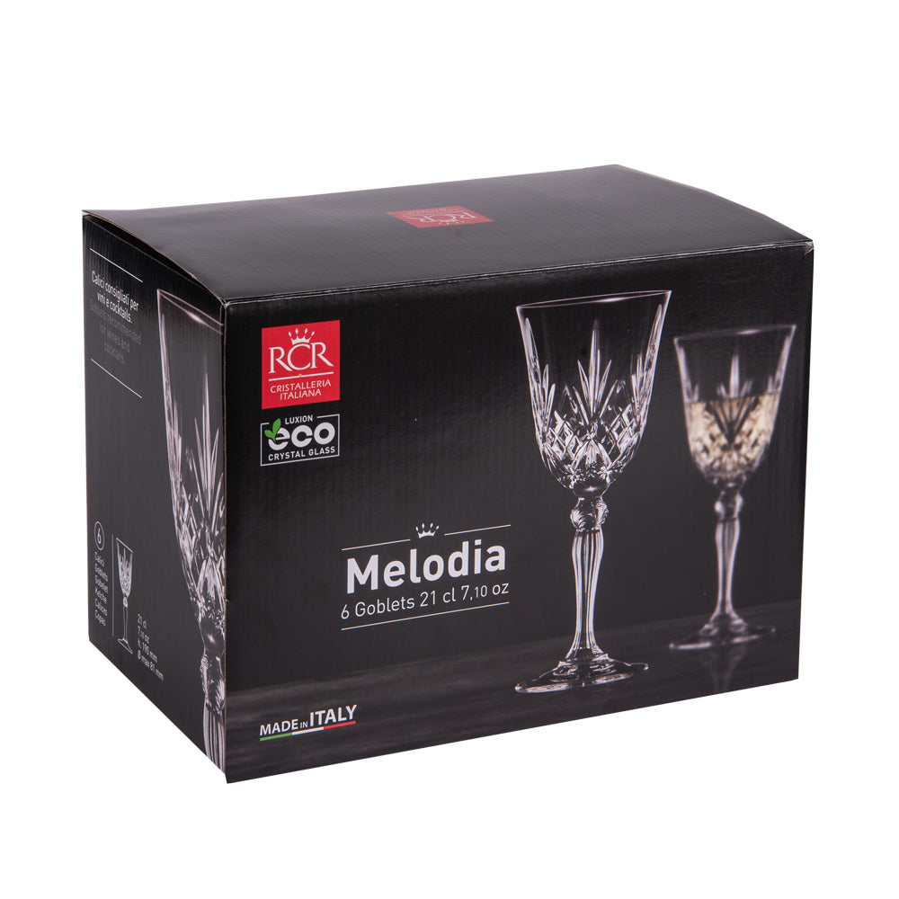 Boite de 6 verres à pied Mélodia 21 cl RCR - Mathon - 3