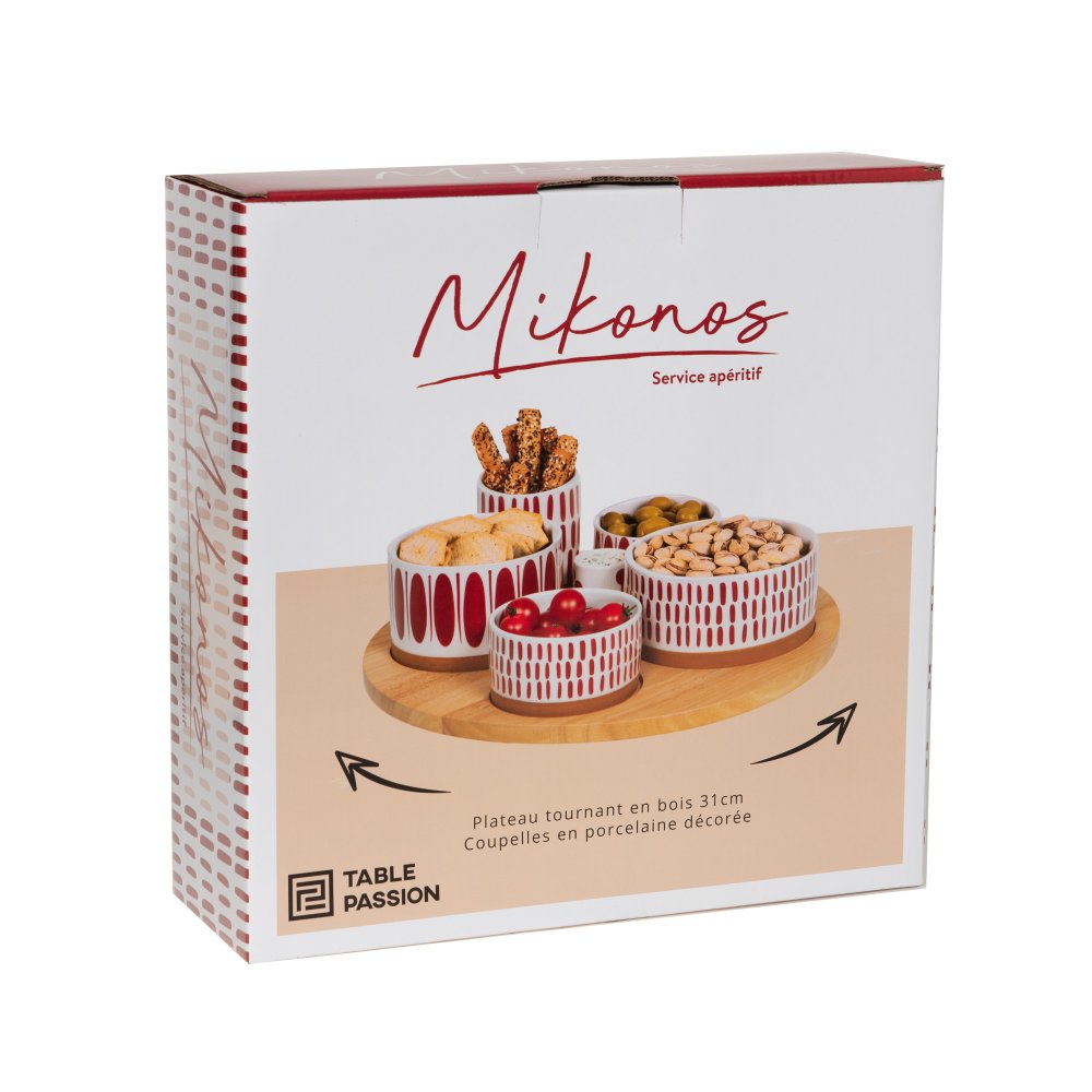 Service apéritif 6 pièces Rubia 31 cm Table passion - Mathon - 2