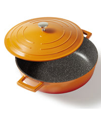 Cocotte 28 cm, avec couvercle en fonte d’aluminium, volcanique Stoneline - Mathon - 1