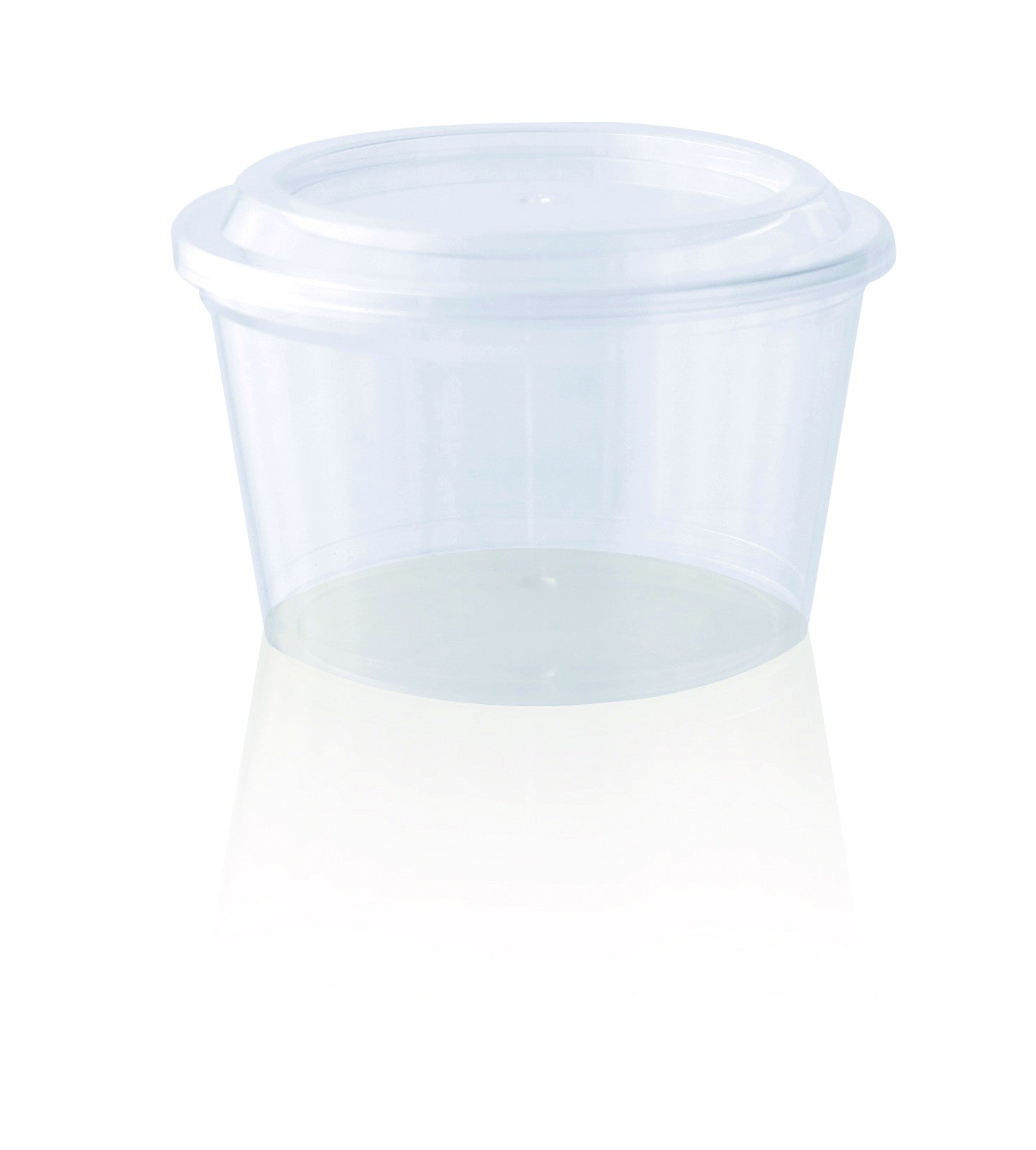 100Pcs - Pot à sauce rond en plastique PS cristal  H61mm 350ml FirstPack - Mathon