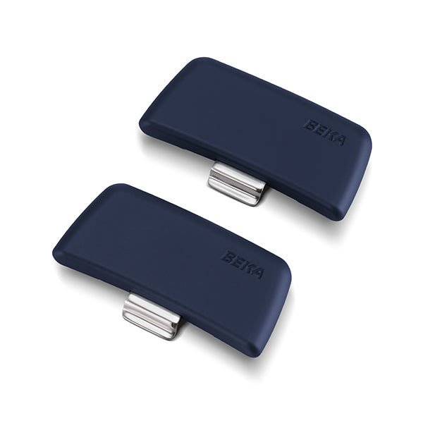 Set 2 anses amovibles en bakélite bleues Soft touch Evolution Beka - Mathon - 1