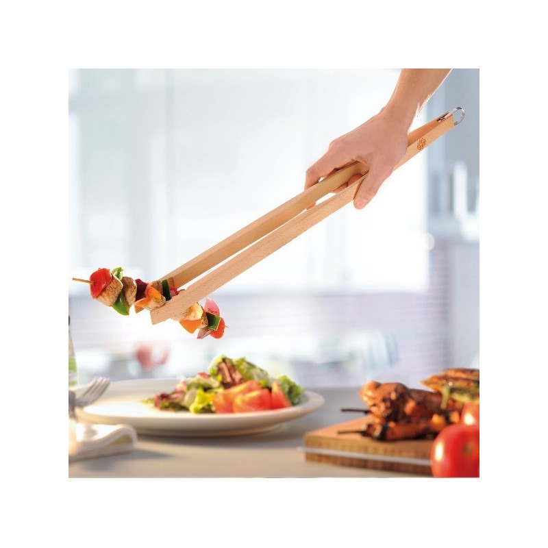 Pince à barbecue en bois natura Gefu - Mathon - 2