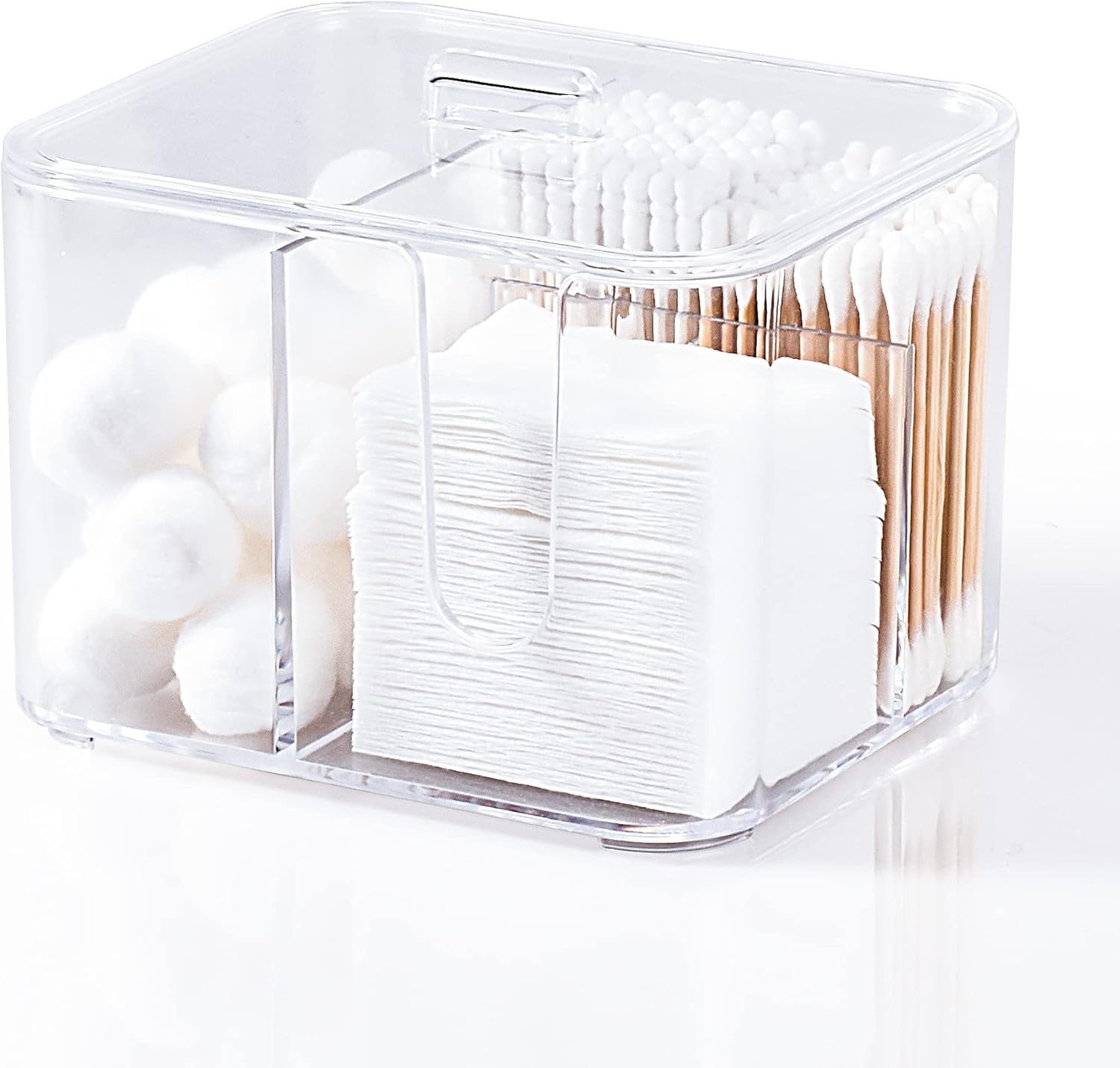 Organisateur transparent pour cotons-tiges et boules de coton Vendos85 - Mathon